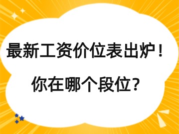 最新工资价位表出炉！你在哪个段位？